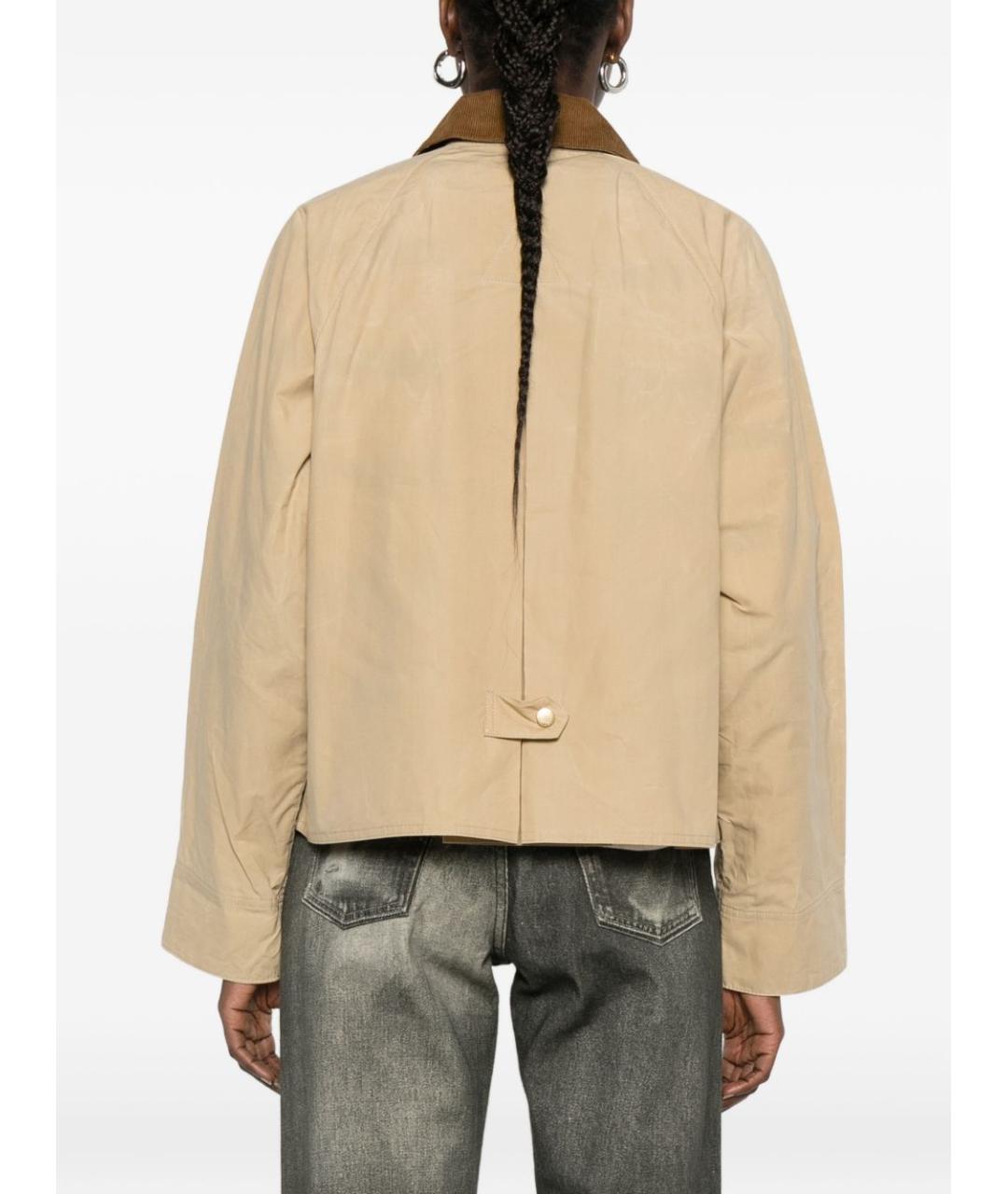 BARBOUR Бежевая хлопковая куртка, фото 2