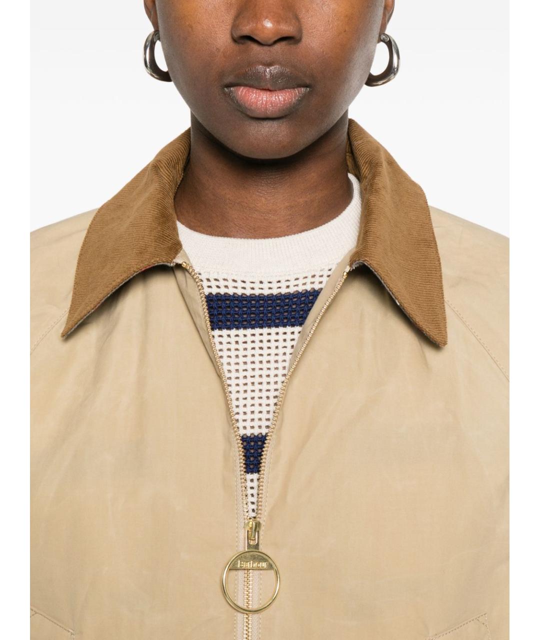 BARBOUR Бежевая хлопковая куртка, фото 3