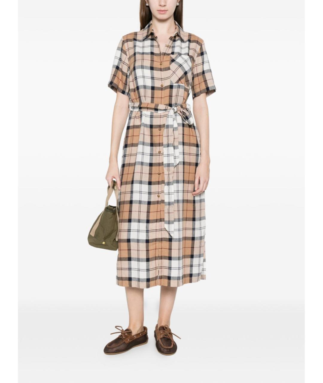 BARBOUR Коричневое повседневное платье, фото 4