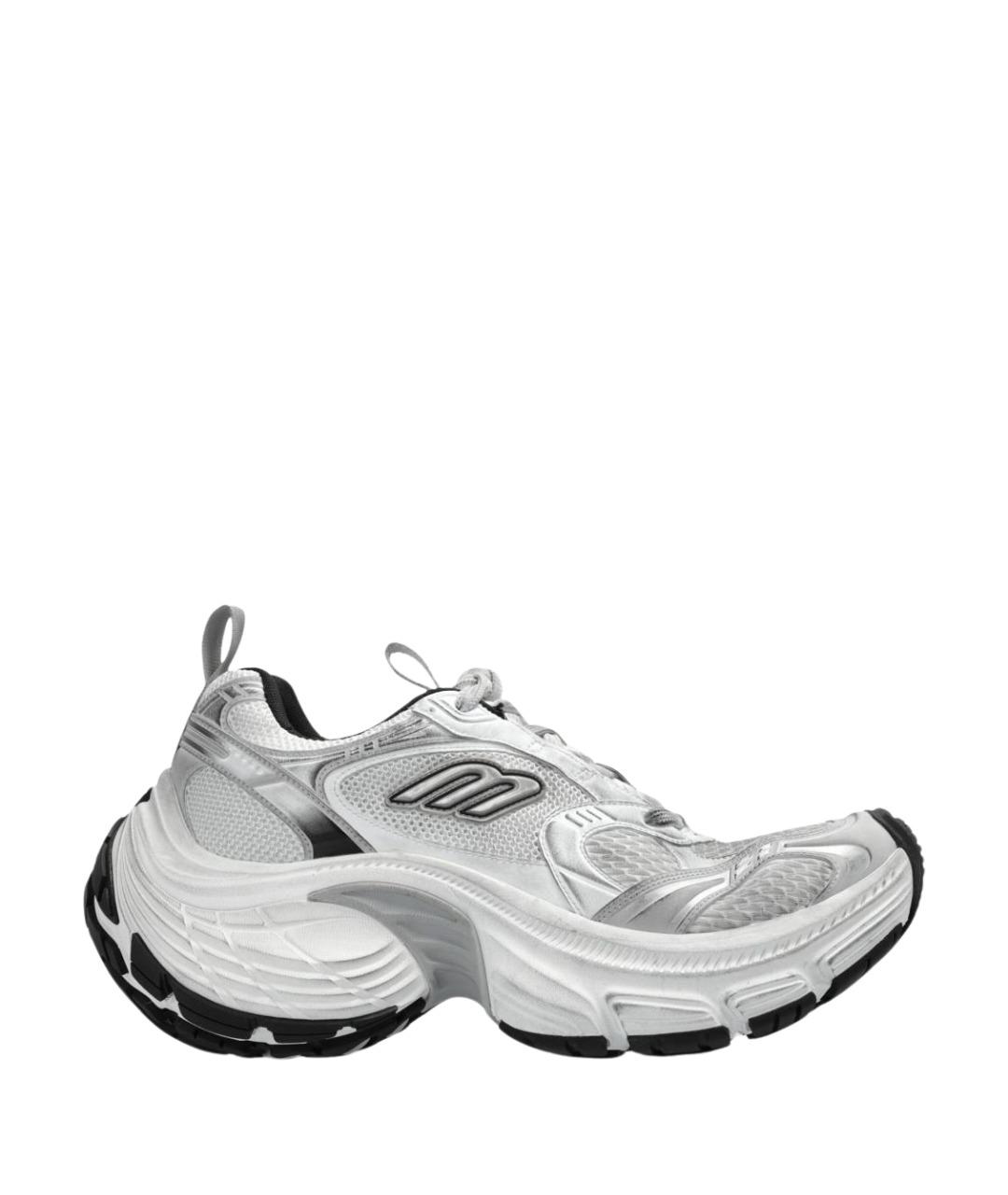 BALENCIAGA Серые текстильные низкие кроссовки / кеды, фото 1