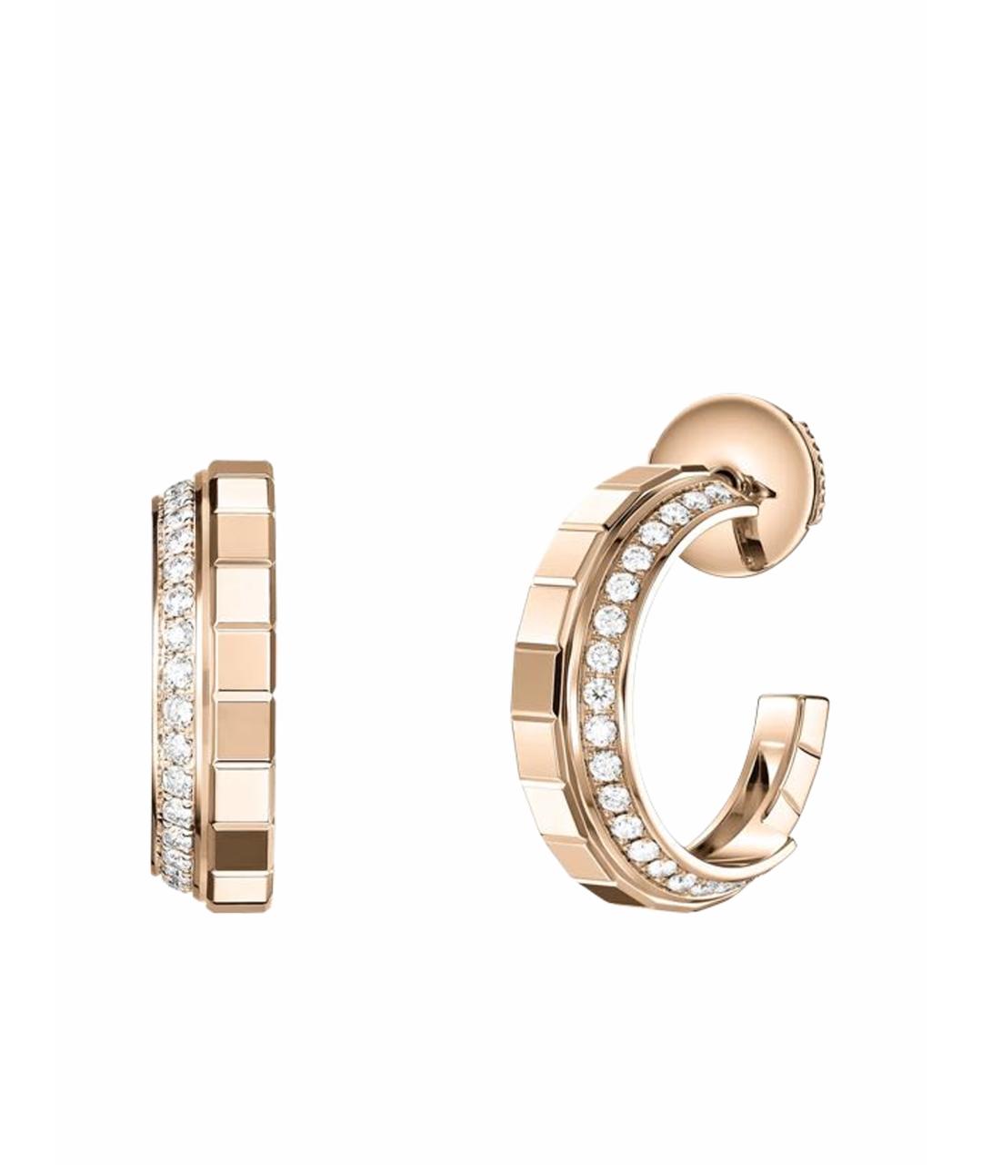 CHOPARD Бежевые серьги из розового золота, фото 1