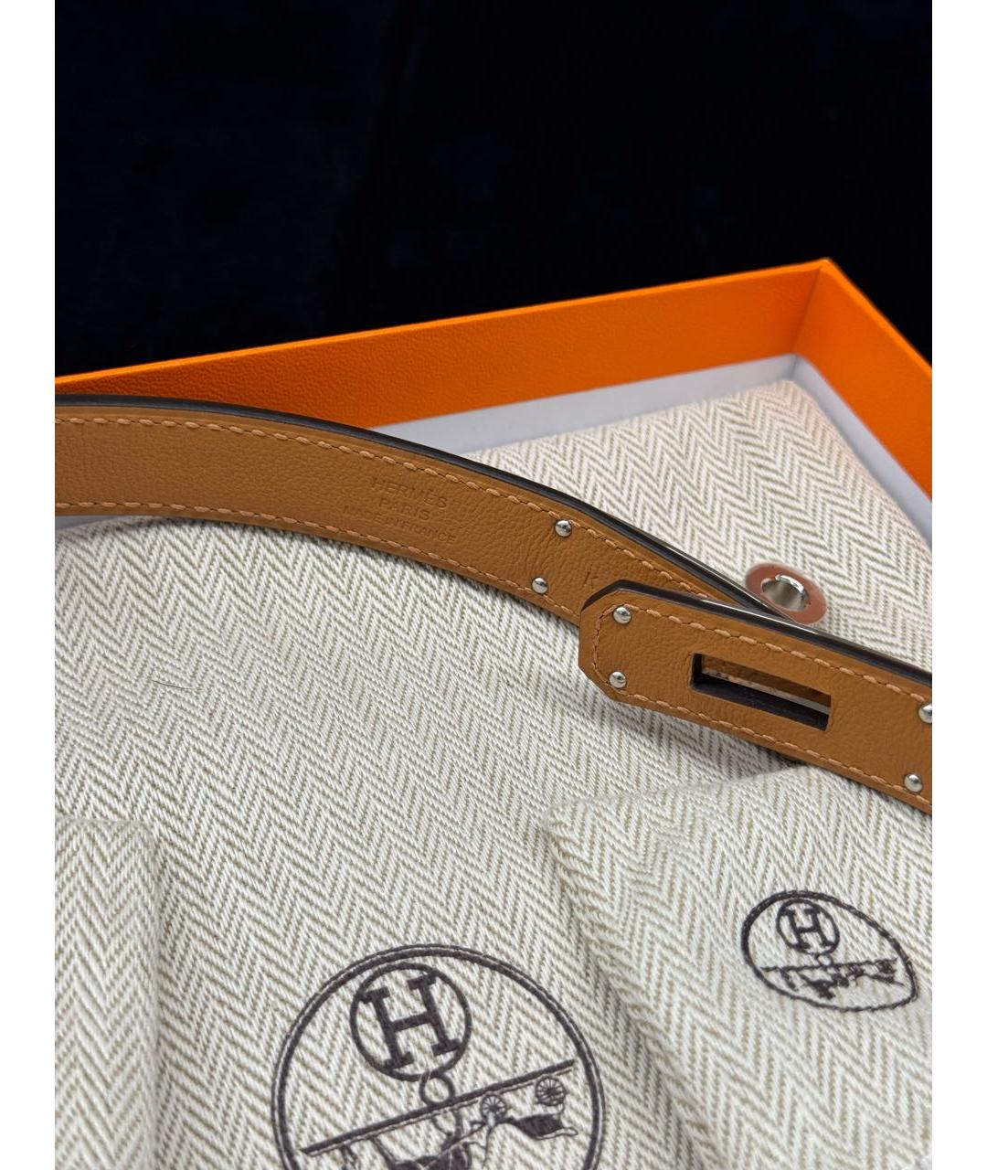 HERMES Черный кожаный ремень, фото 5