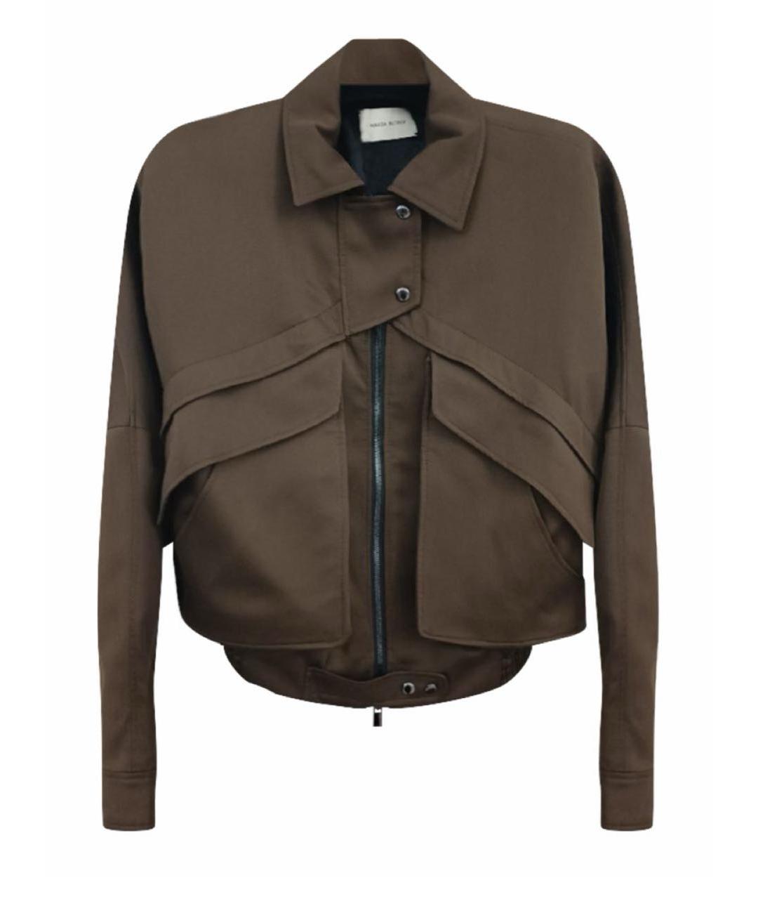 MAGDA BUTRYM Коричневая шелковая куртка, фото 1
