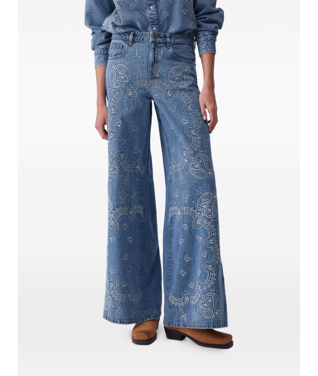 LIU JO Синие хлопковые прямые джинсы, фото 3