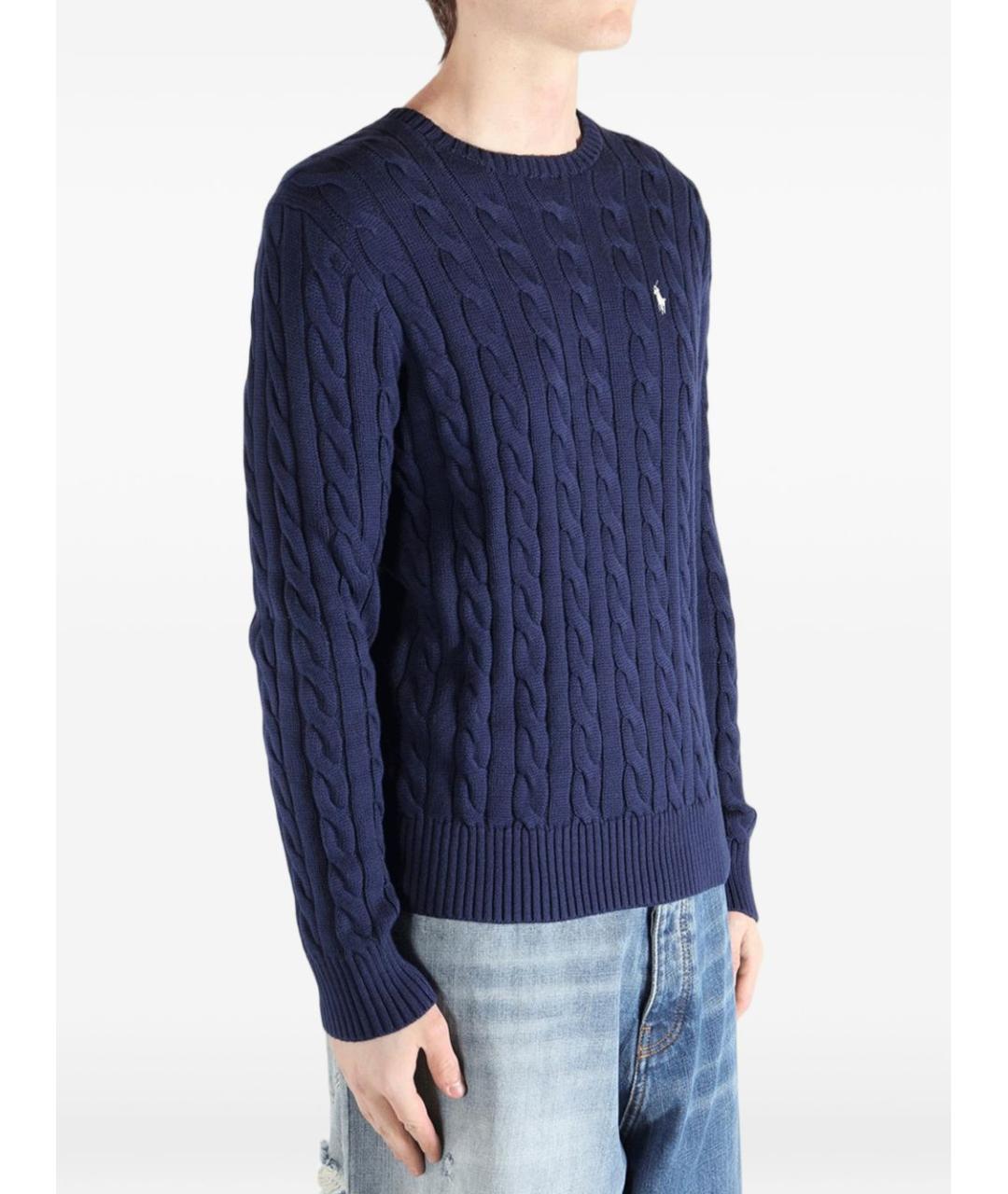 POLO RALPH LAUREN Синий хлопковый джемпер / свитер, фото 3