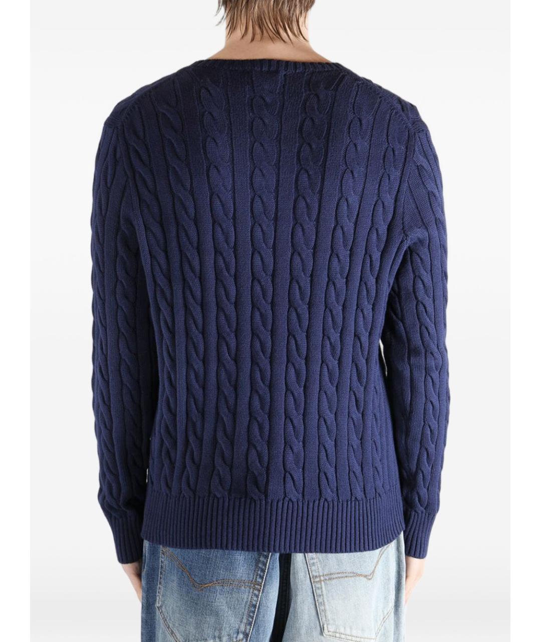 POLO RALPH LAUREN Синий хлопковый джемпер / свитер, фото 2