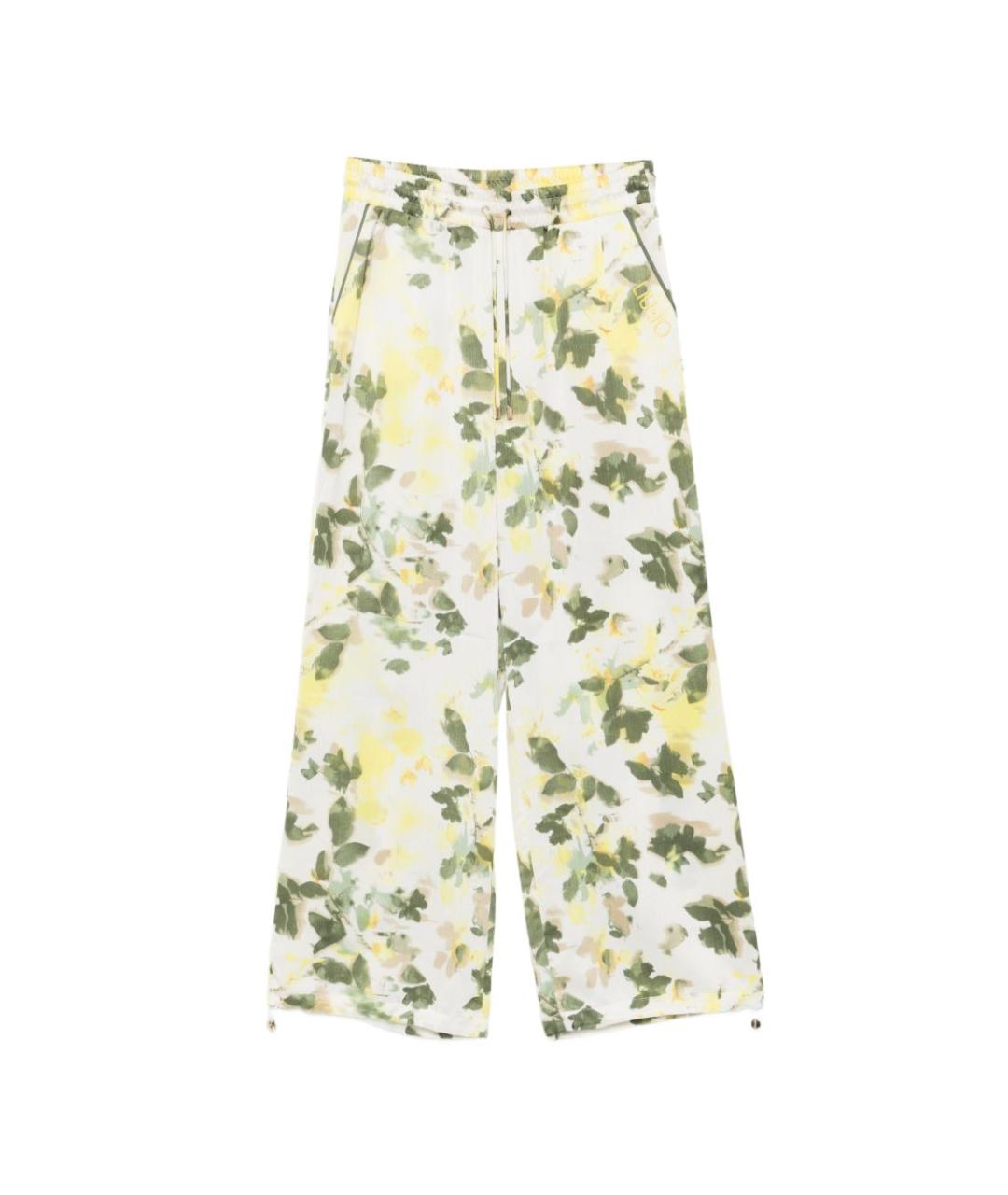 LIU JO Зеленые полиэстеровые прямые брюки, фото 1