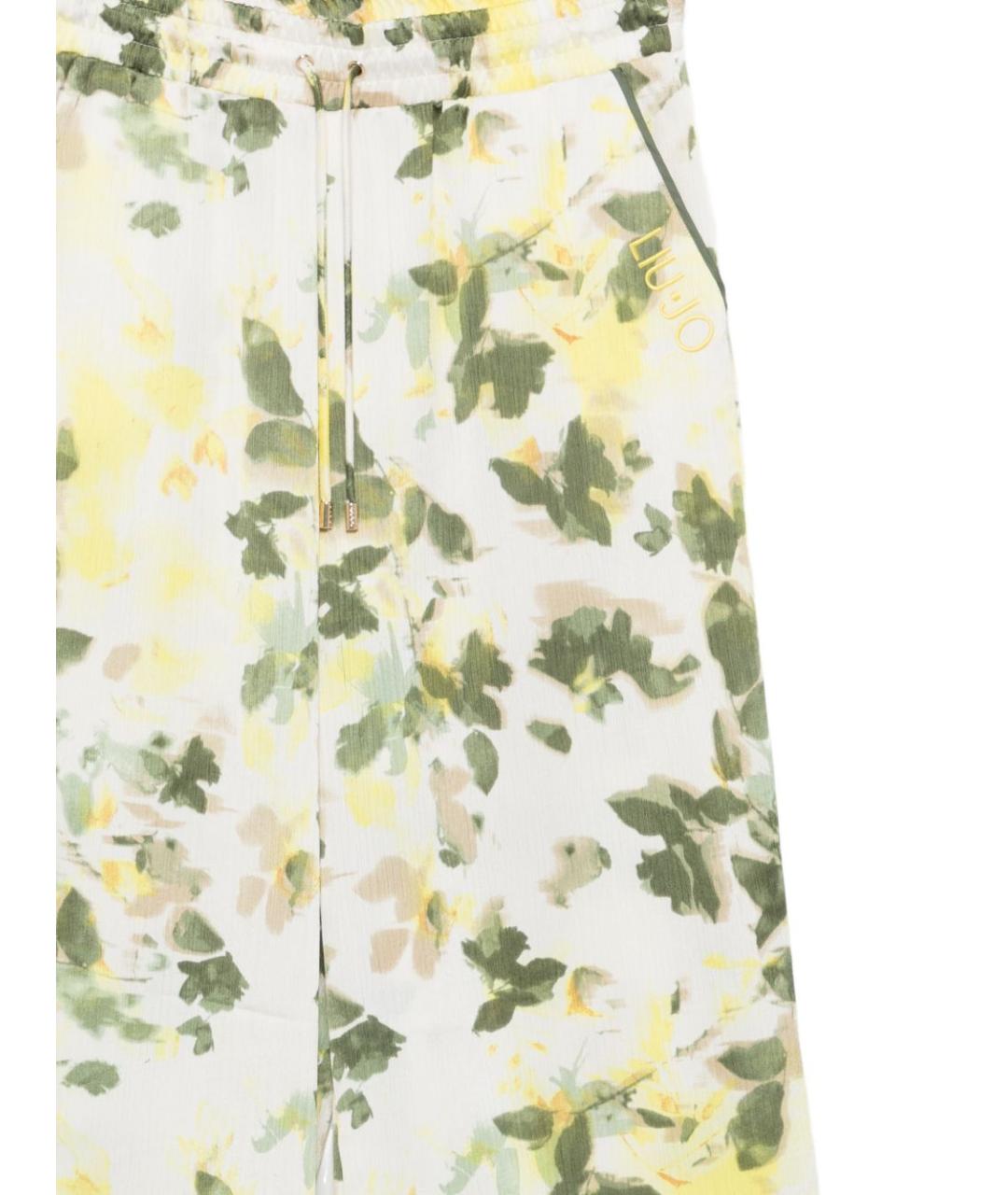 LIU JO Зеленые полиэстеровые прямые брюки, фото 2