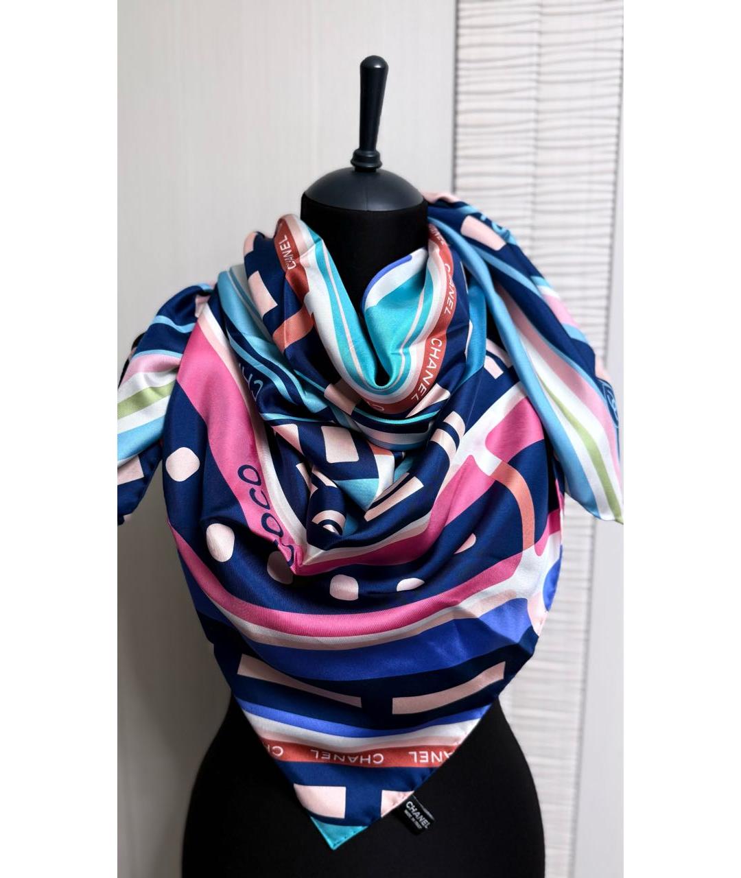 CHANEL Мульти шелковый платок, фото 2