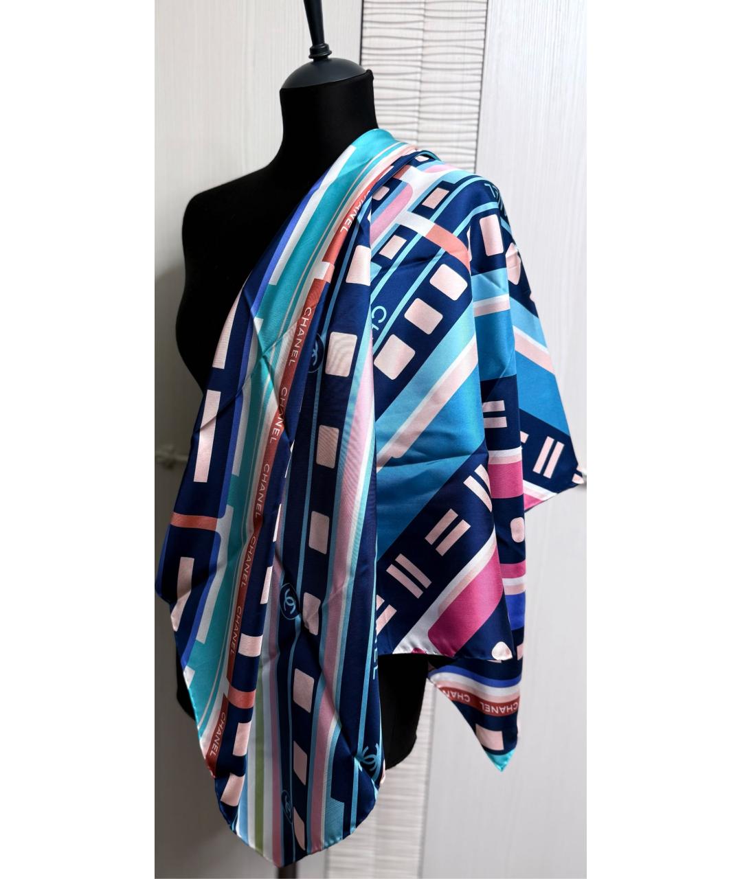 CHANEL Мульти шелковый платок, фото 6