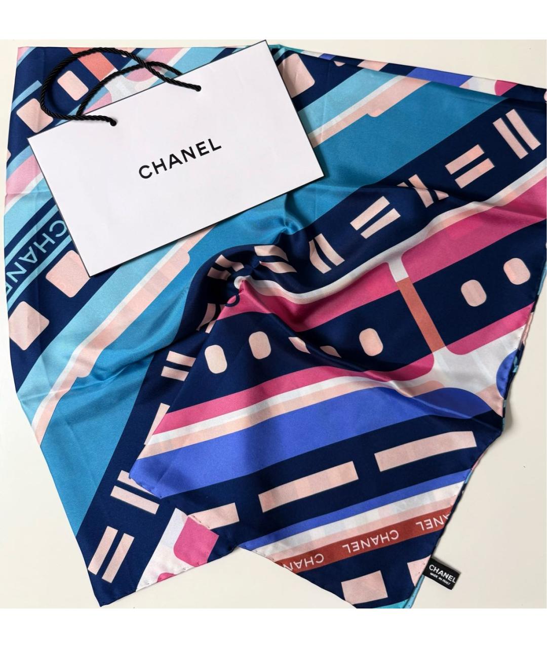 CHANEL Мульти шелковый платок, фото 8