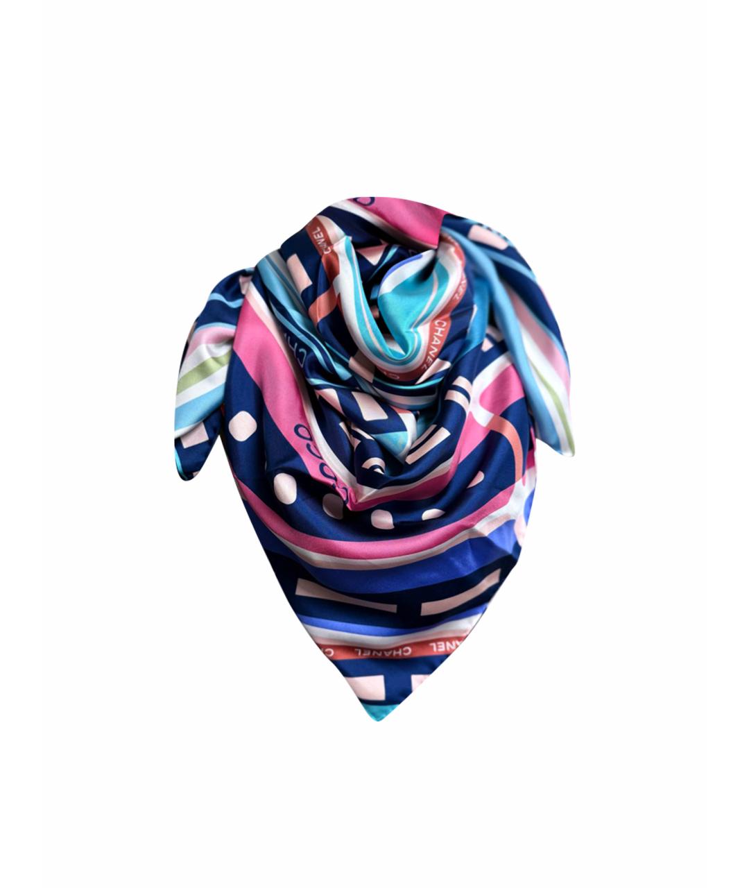 CHANEL Мульти шелковый платок, фото 1