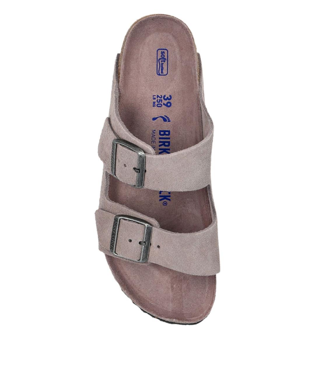 BIRKENSTOCK Фиолетовые замшевые босоножки, фото 2