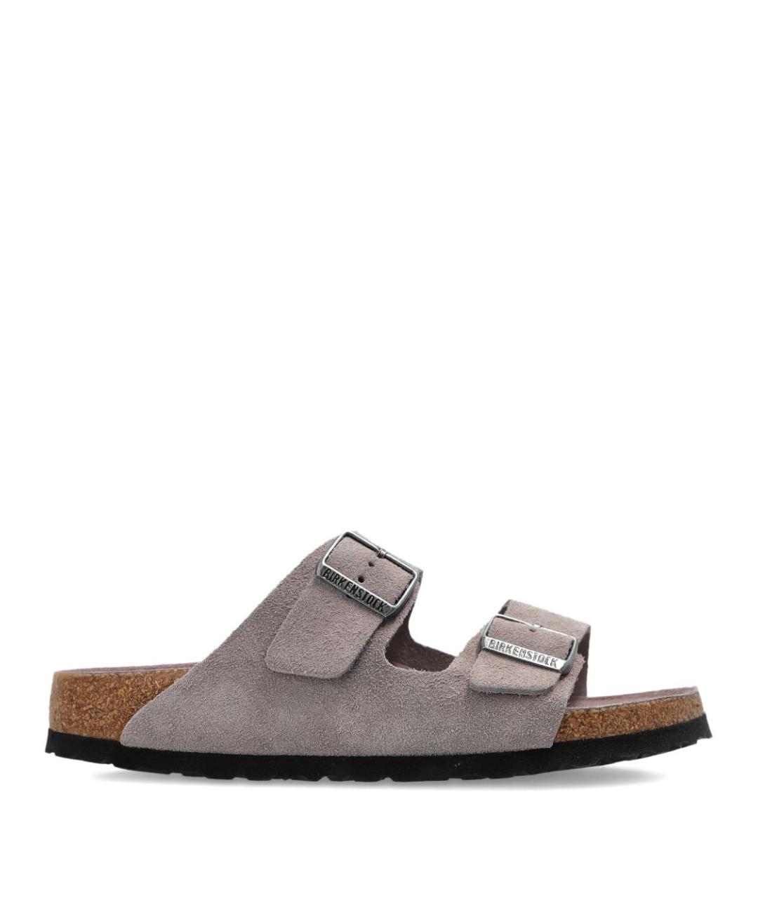 BIRKENSTOCK Фиолетовые замшевые босоножки, фото 1