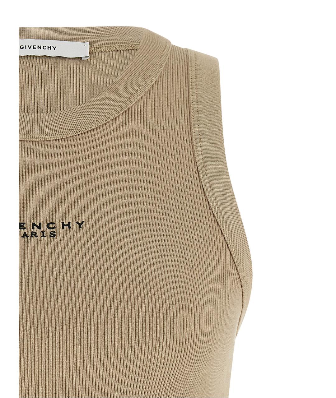 GIVENCHY Бежевая хлопковая майка, фото 3