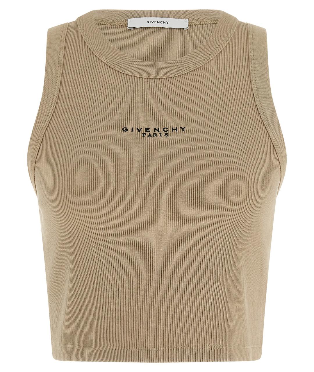 GIVENCHY Бежевая хлопковая майка, фото 1