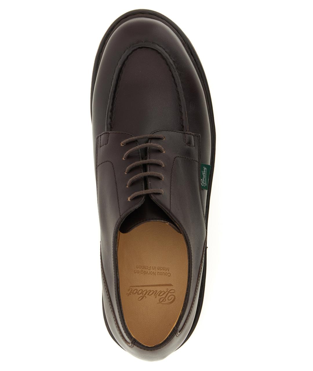 PARABOOT Коричневые кожаные низкие ботинки, фото 4