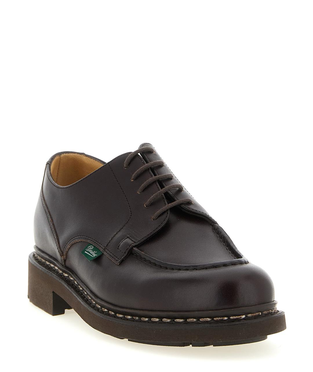 PARABOOT Коричневые кожаные низкие ботинки, фото 2