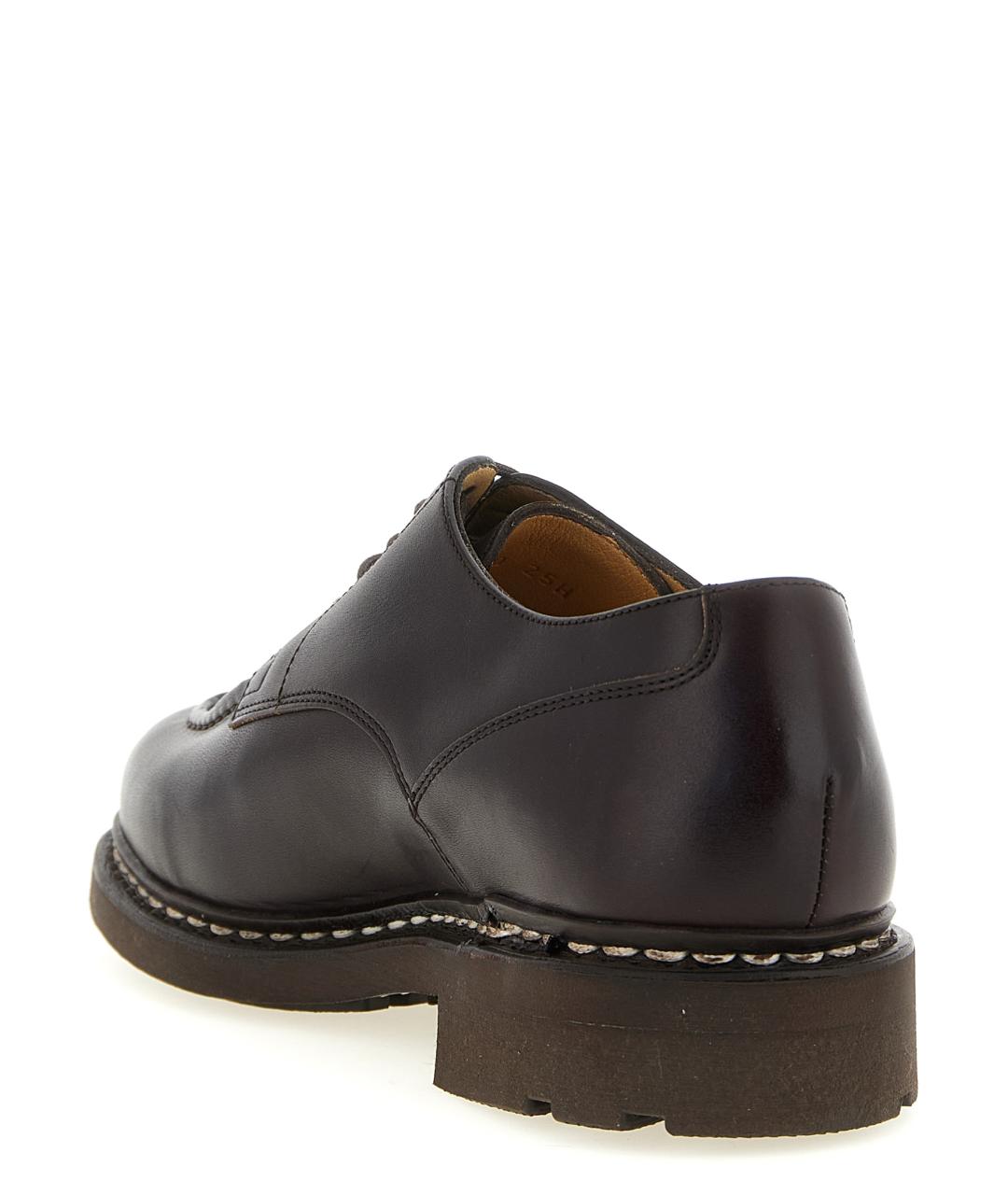 PARABOOT Коричневые кожаные низкие ботинки, фото 3