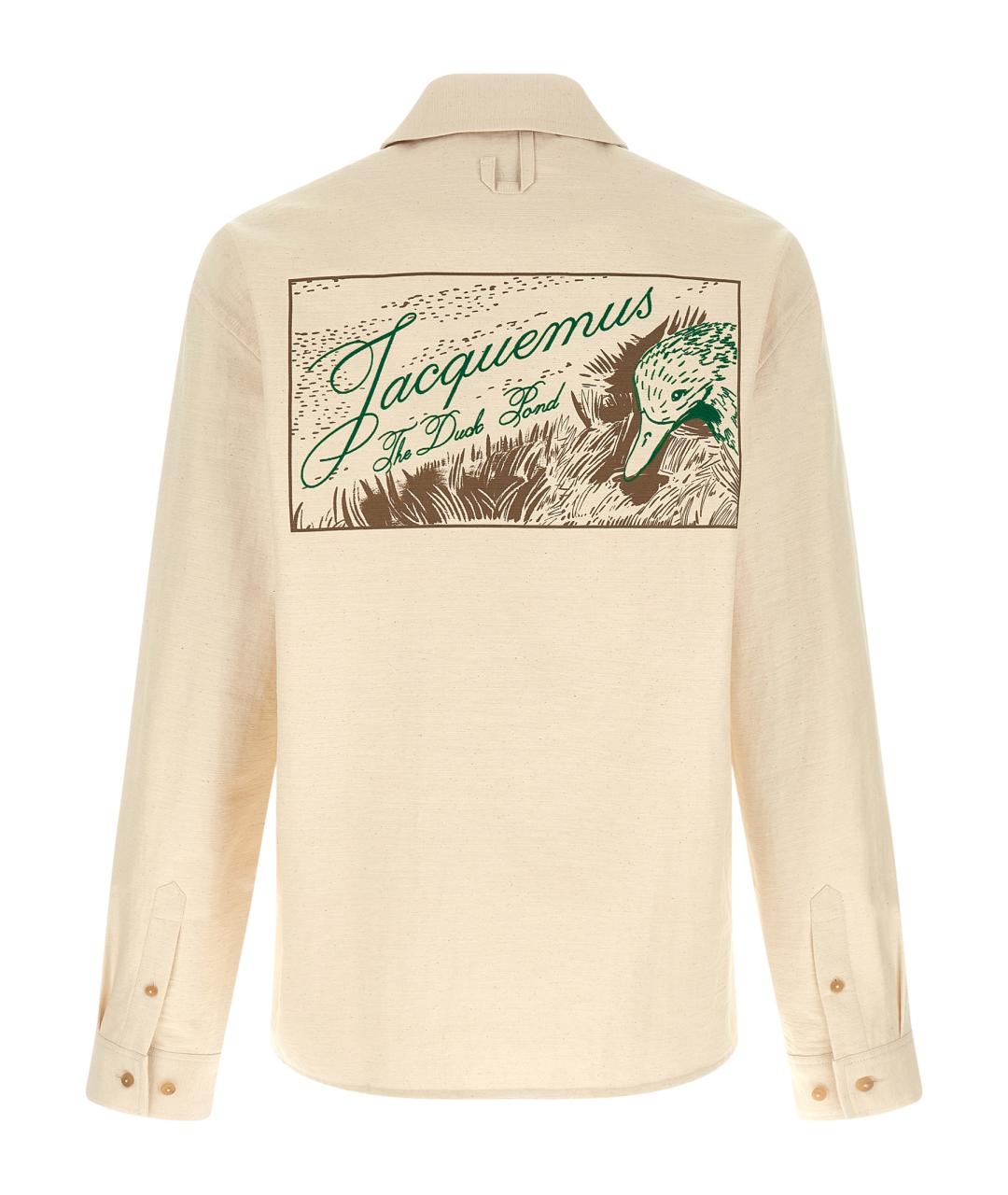 JACQUEMUS Белая хлопковая кэжуал рубашка, фото 2