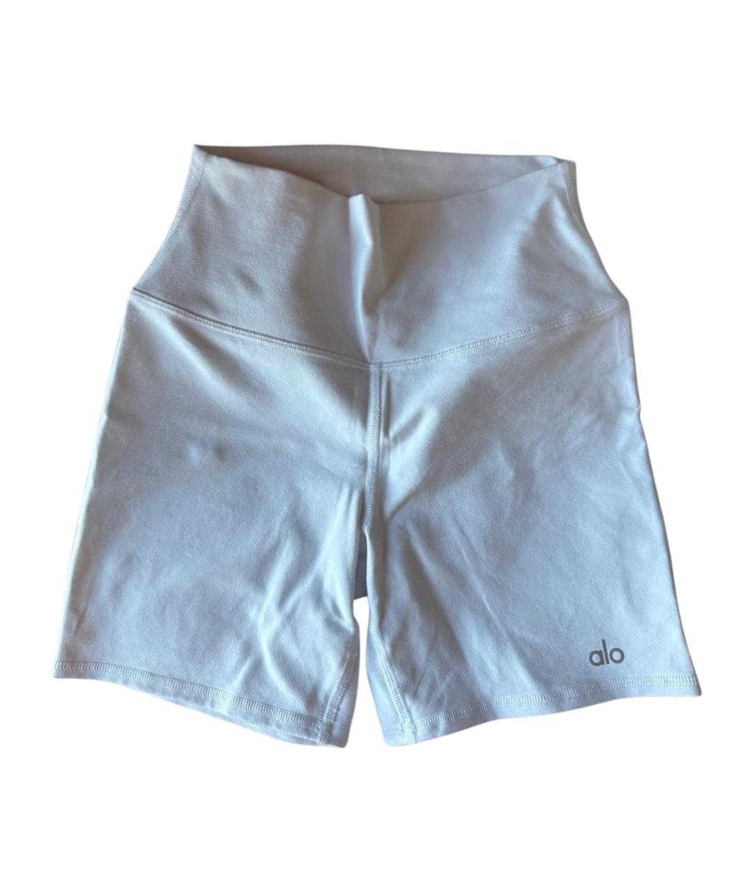 ALO YOGA Белые леггинсы и велосипедки, фото 1