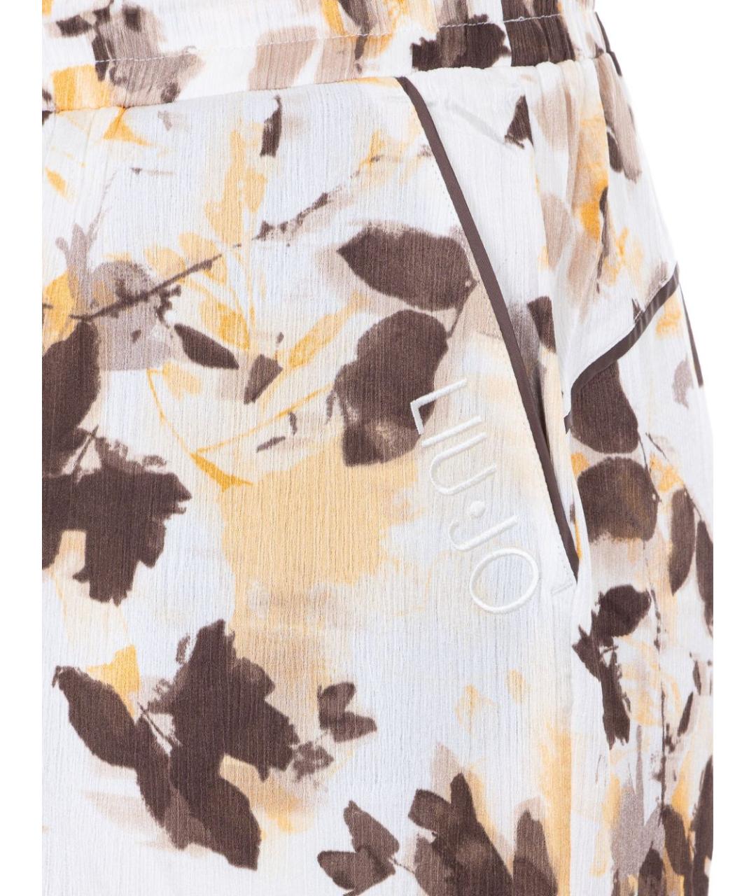 LIU JO Мульти полиэстеровые прямые брюки, фото 2