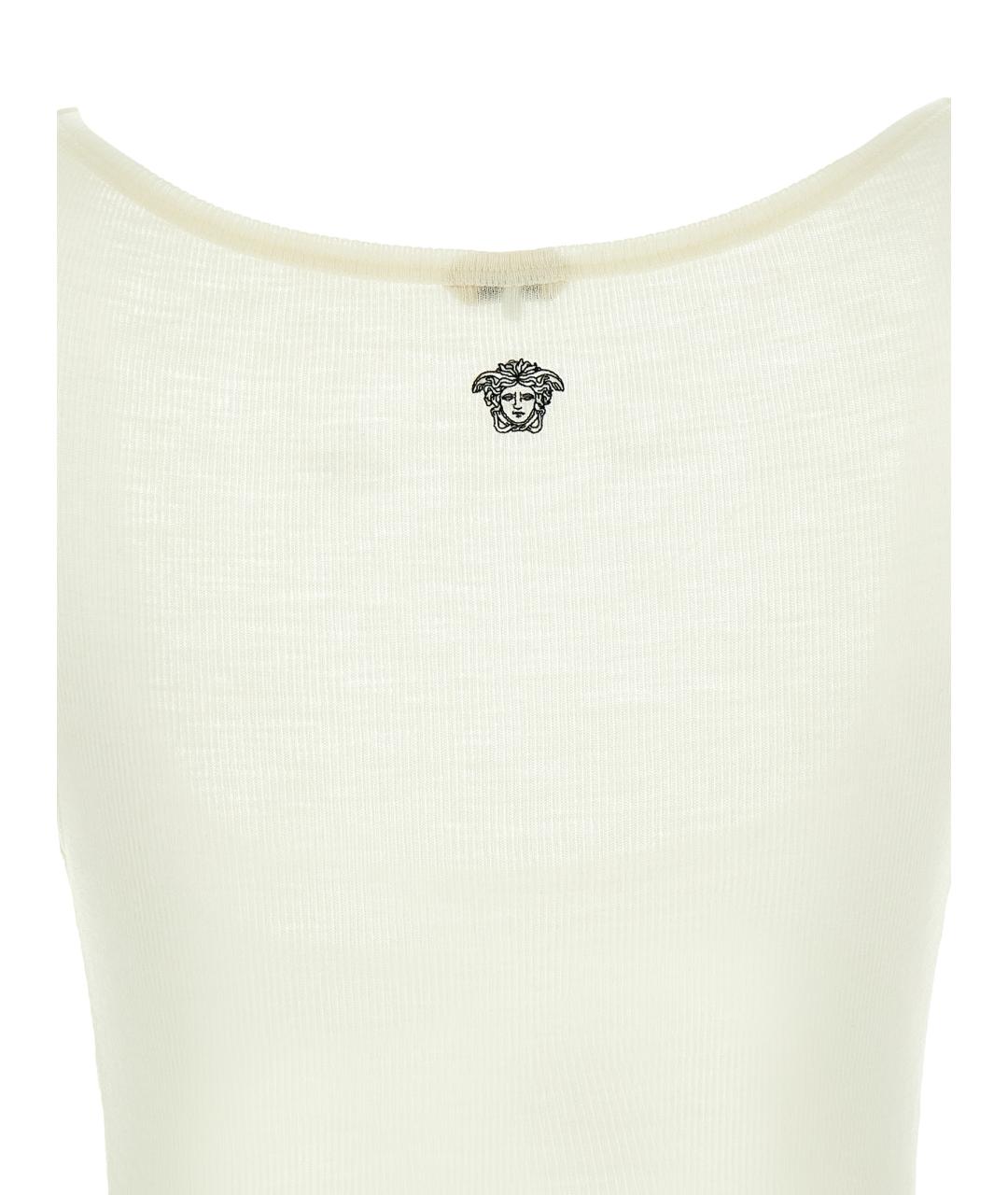 VERSACE Белая шерстяная майка, фото 4