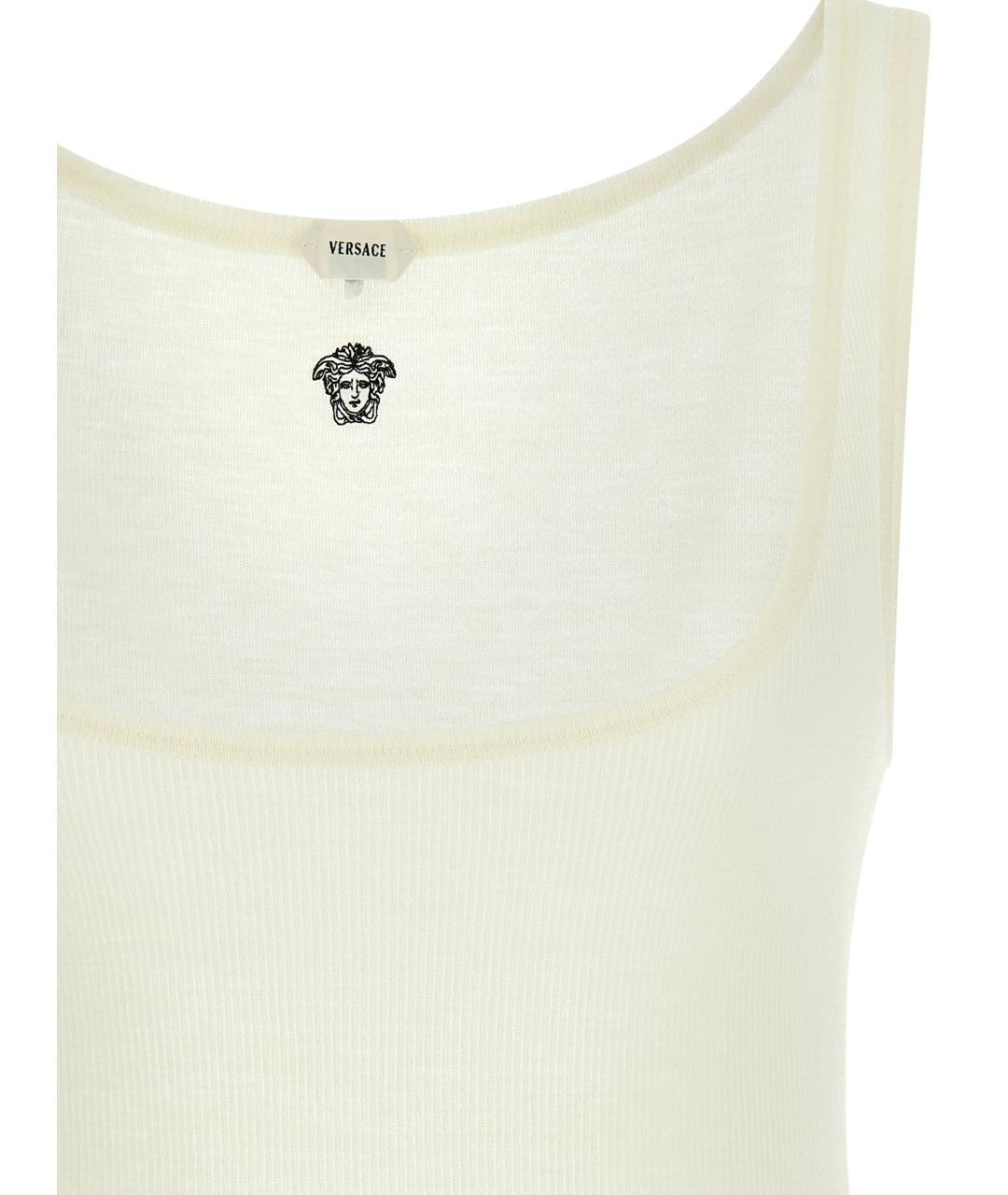 VERSACE Белая шерстяная майка, фото 3