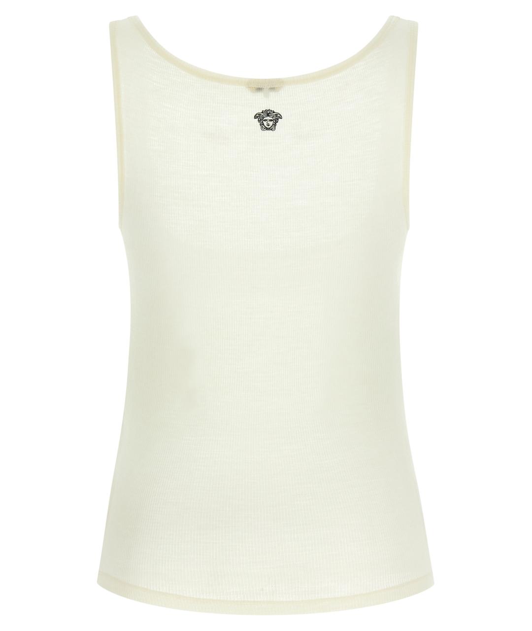 VERSACE Белая шерстяная майка, фото 2