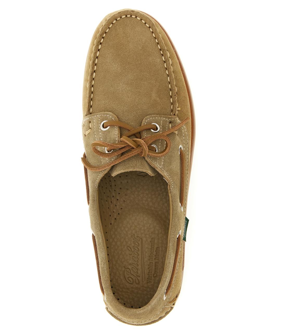 PARABOOT Бежевые замшевые лоферы, фото 4