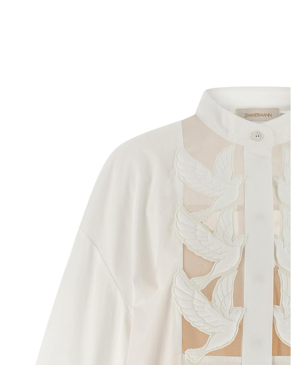 ZIMMERMANN Белая хлопковая блузы, фото 3