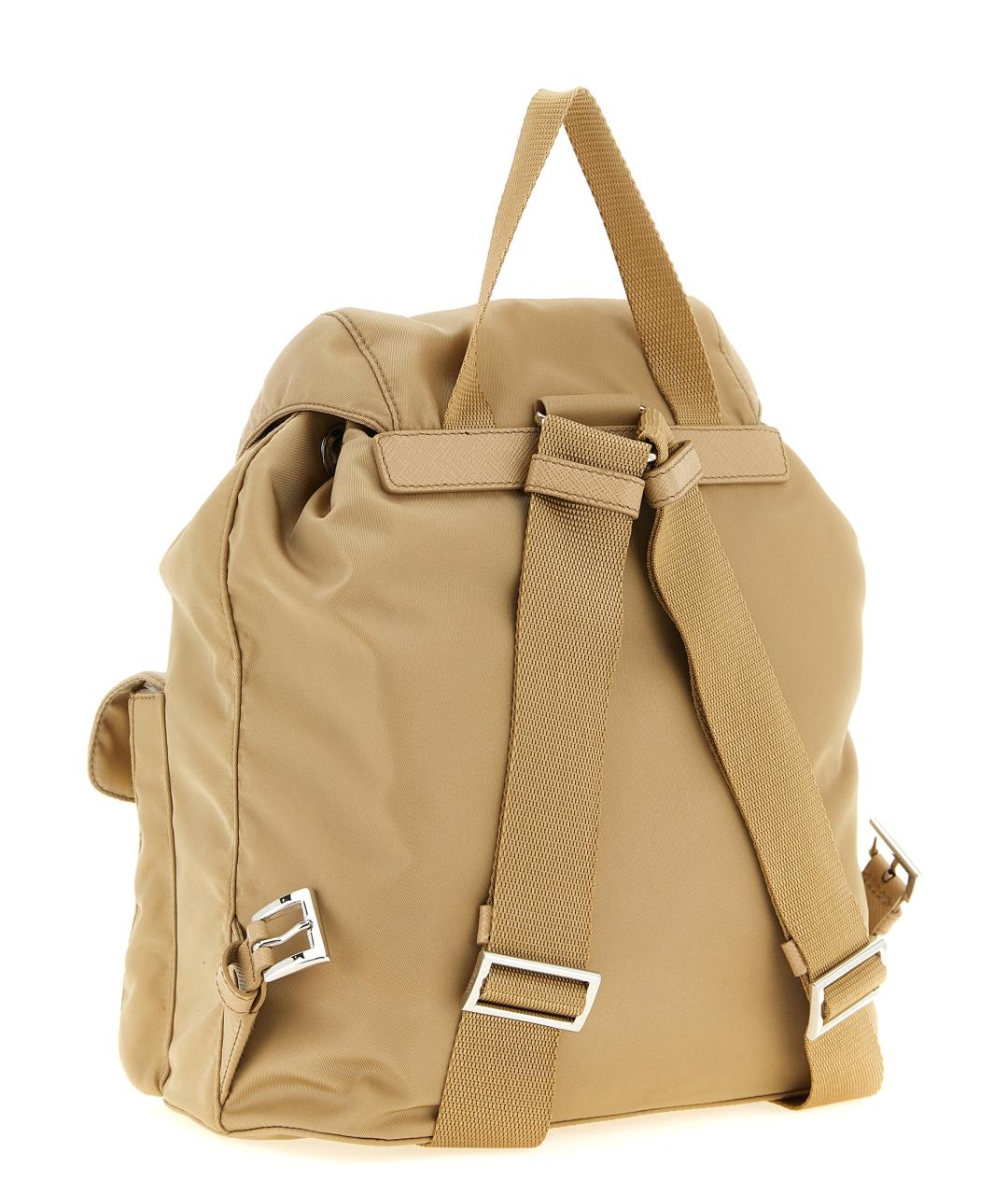 PRADA Бежевый синтетический рюкзак, фото 2