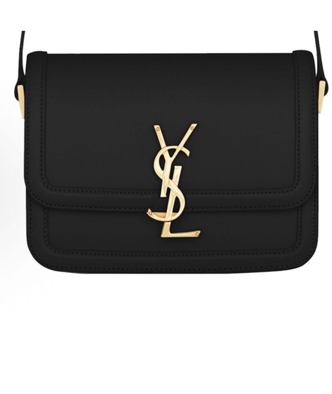 SAINT LAURENT Черная кожаная сумка через плечо, фото 9