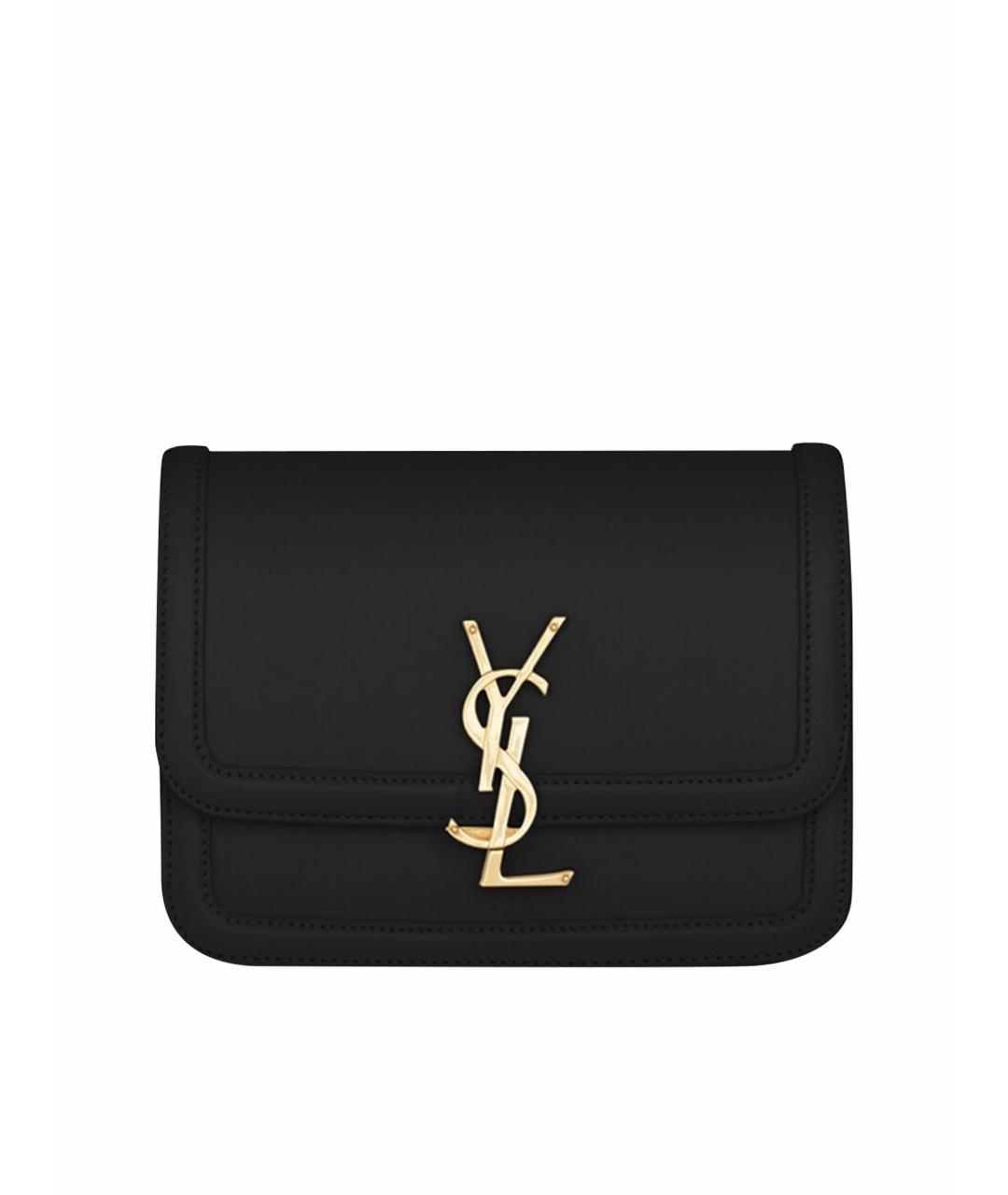 SAINT LAURENT Черная кожаная сумка через плечо, фото 1