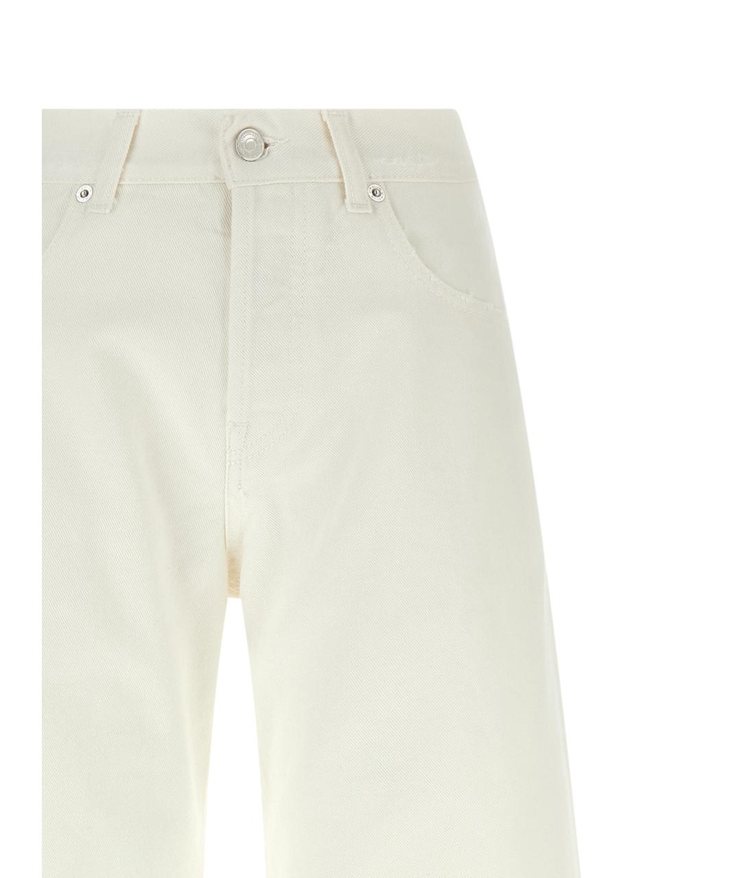 ARMARIUM Белые хлопковые прямые джинсы, фото 3