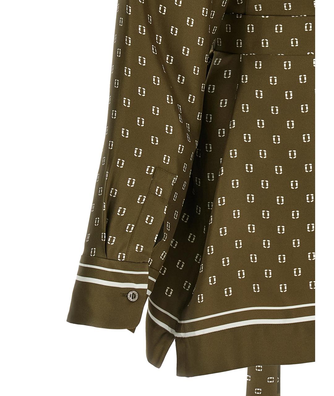 MAX MARA STUDIO Зеленая шелковая рубашка, фото 4