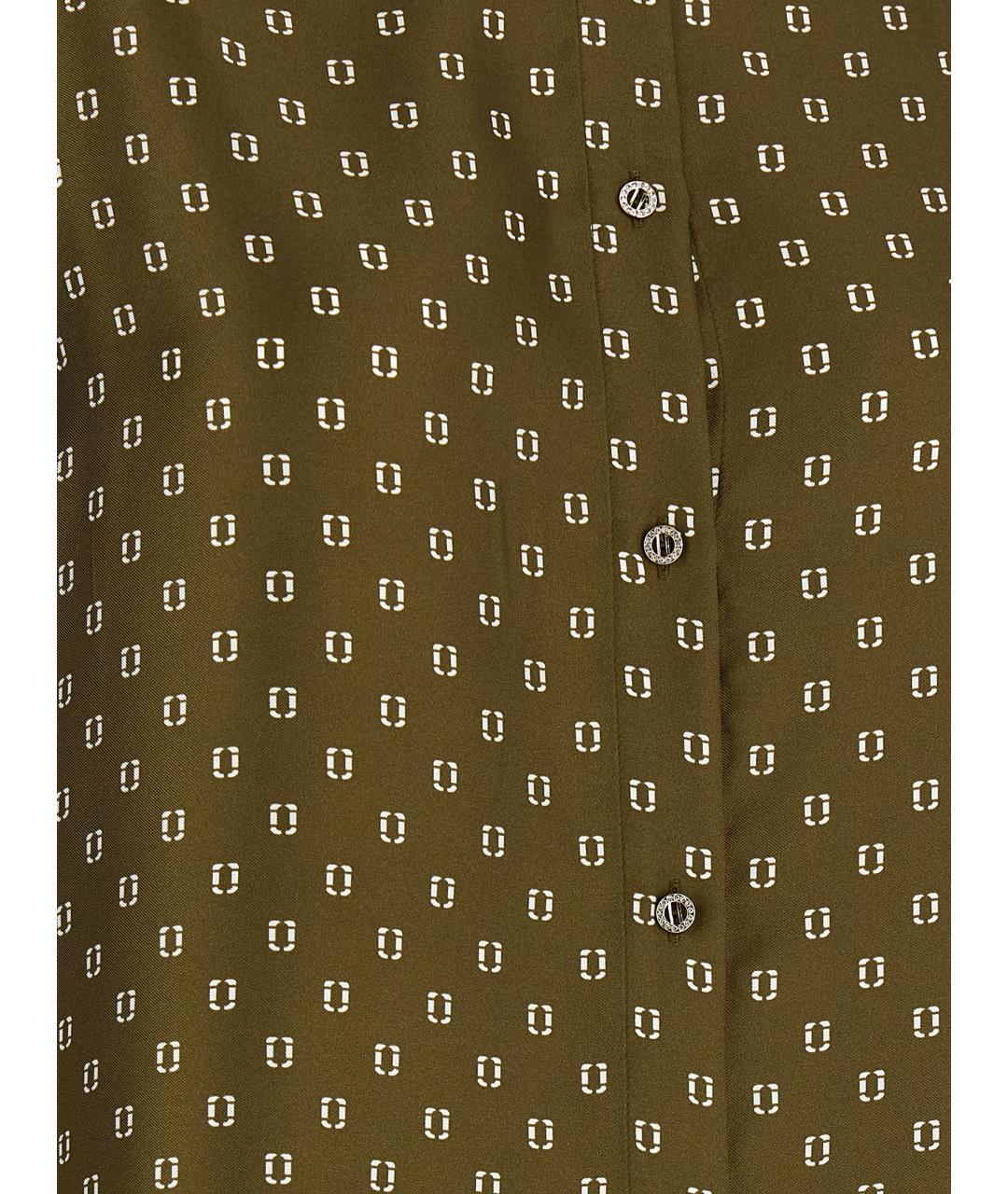 MAX MARA STUDIO Зеленая шелковая рубашка, фото 5