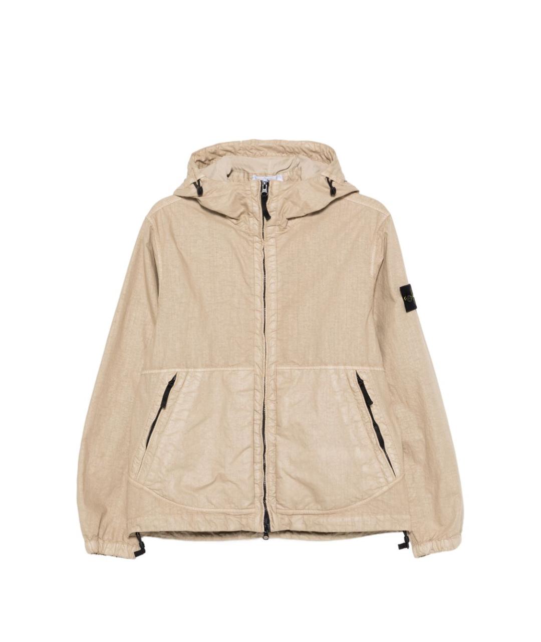 STONE ISLAND Бежевая полиамидовая куртка, фото 1