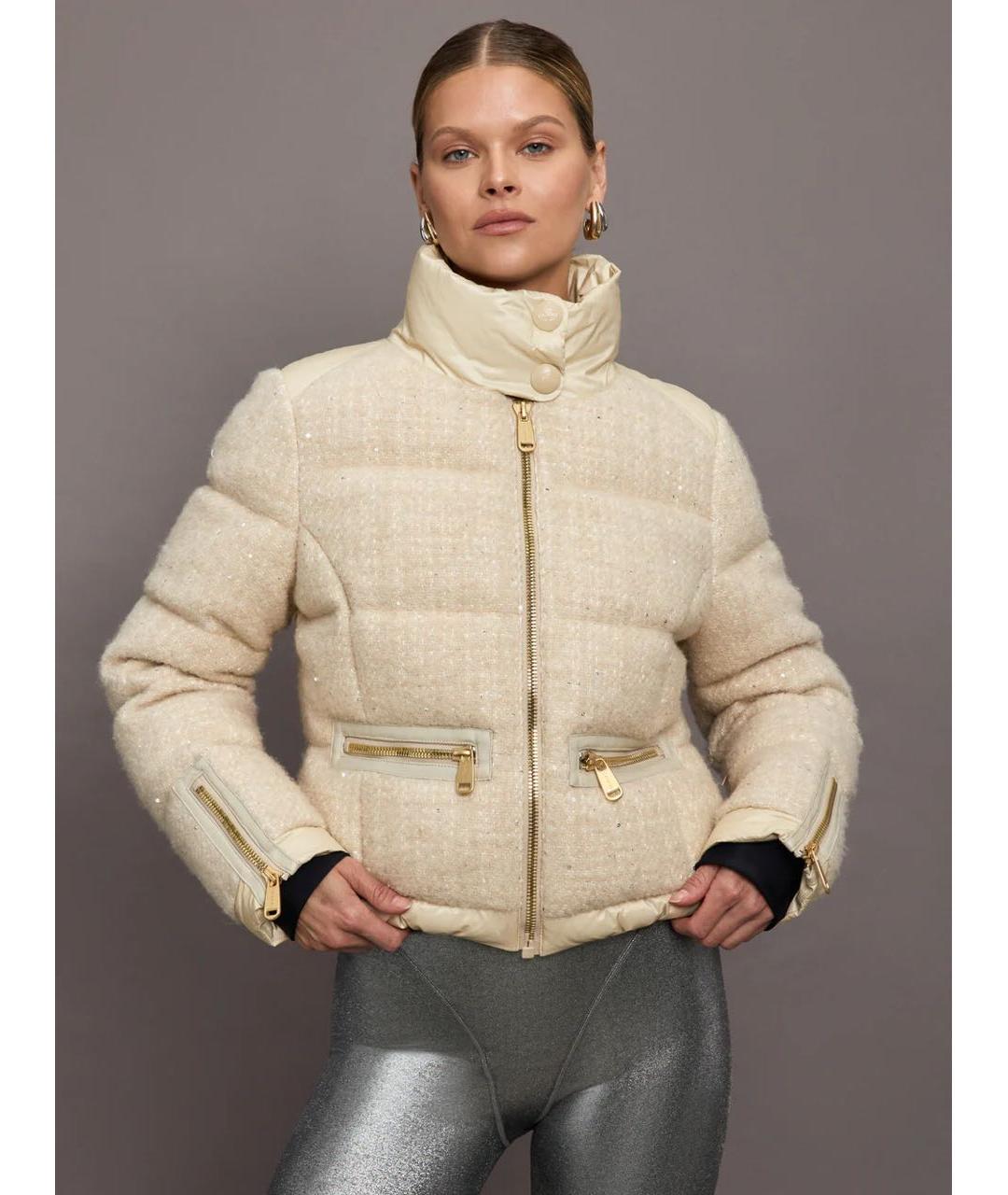 Goldbergh Бежевая шерстяная спортивная куртка, фото 3