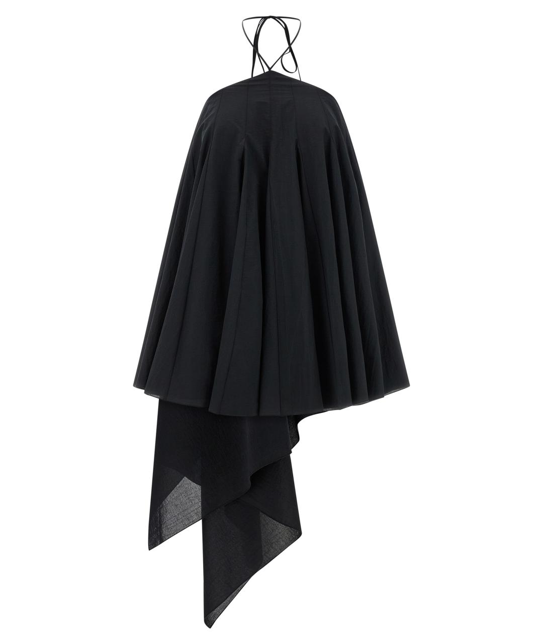 JACQUEMUS Черное хлопковое коктейльное платье, фото 1