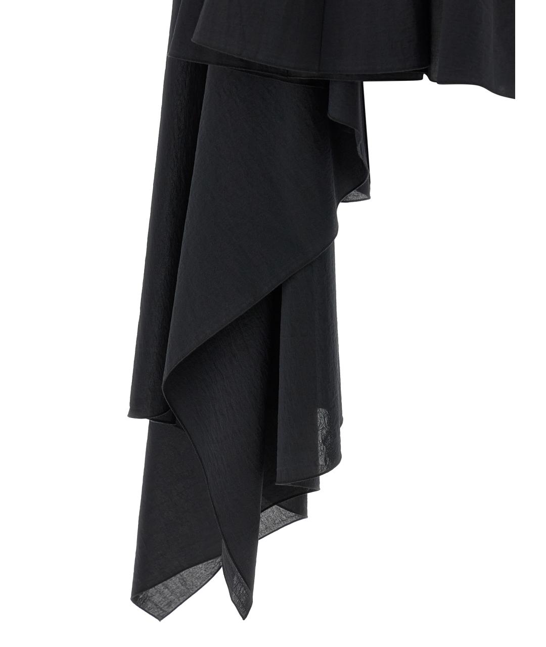 JACQUEMUS Черное хлопковое коктейльное платье, фото 4