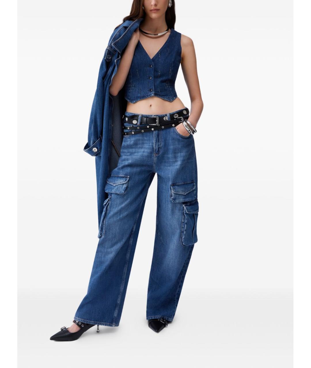 LIU JO Синий хлопковый жилет, фото 2