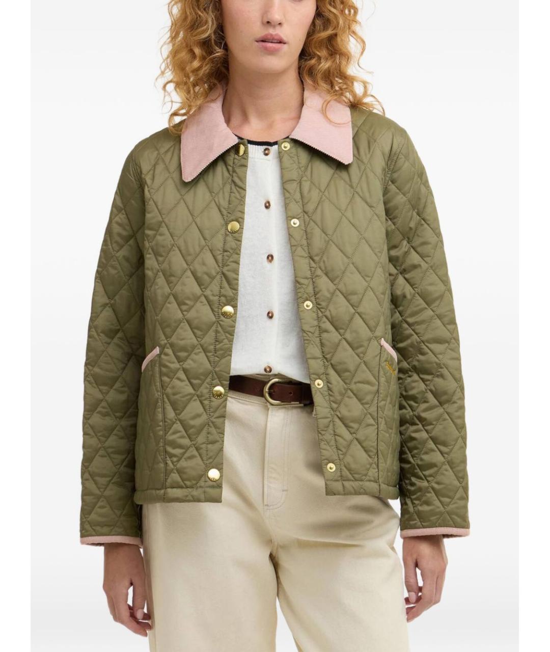 BARBOUR Зеленая полиамидовая куртка, фото 2