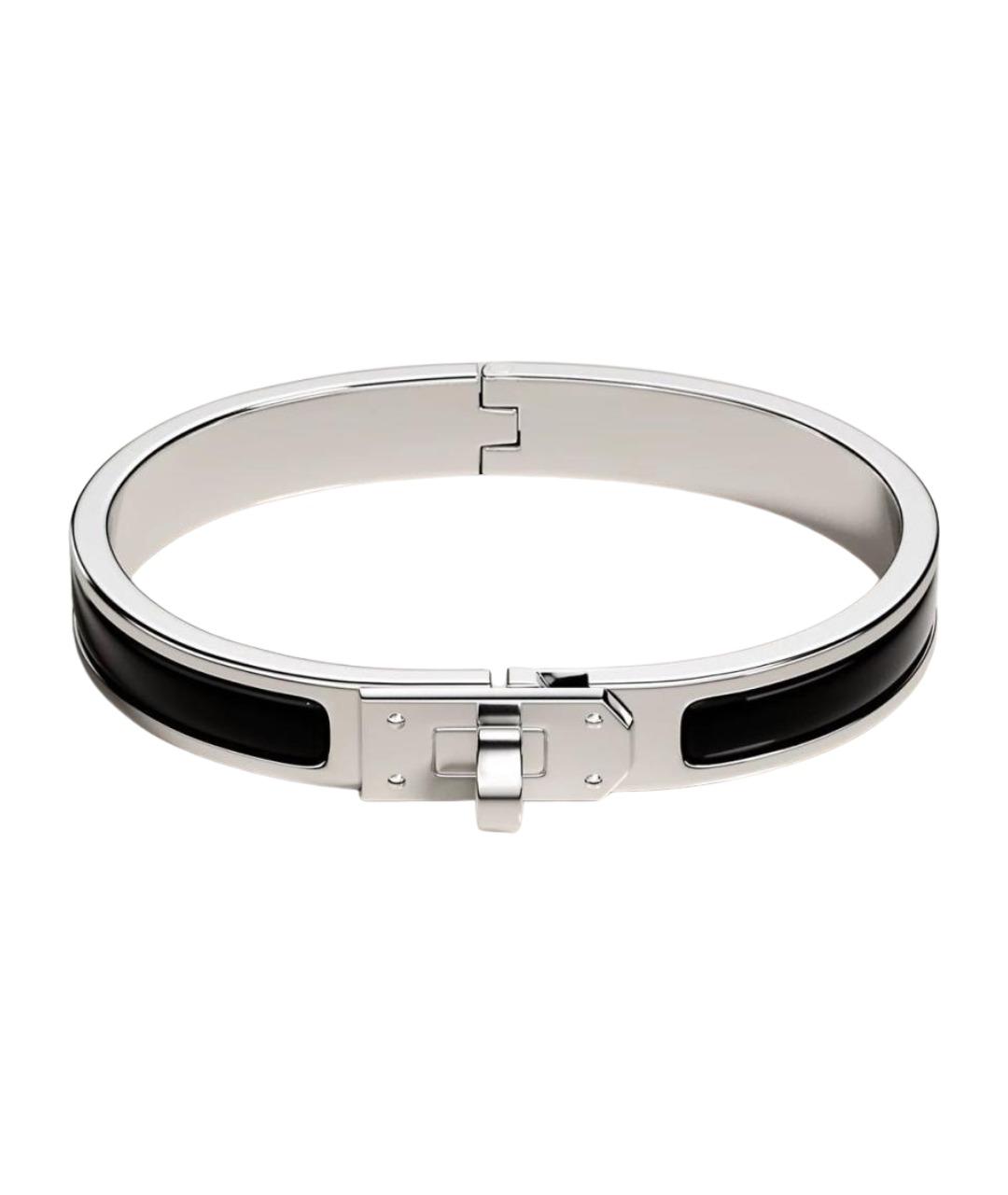 HERMES Черный металлический браслет, фото 1