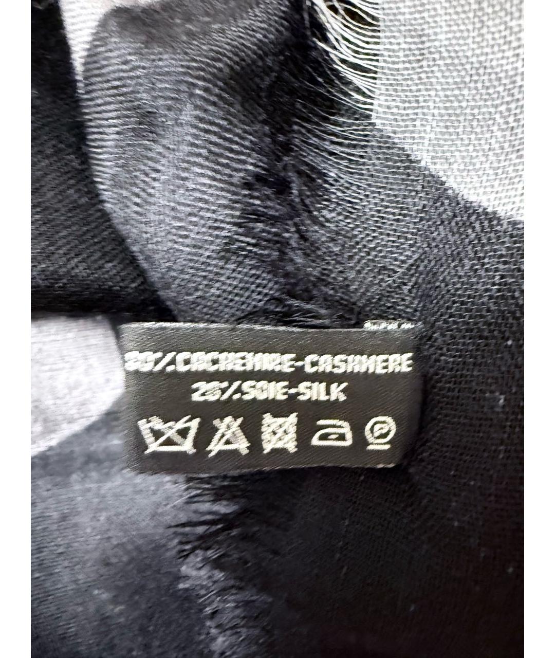 CHANEL Черный кашемировый шарф, фото 4