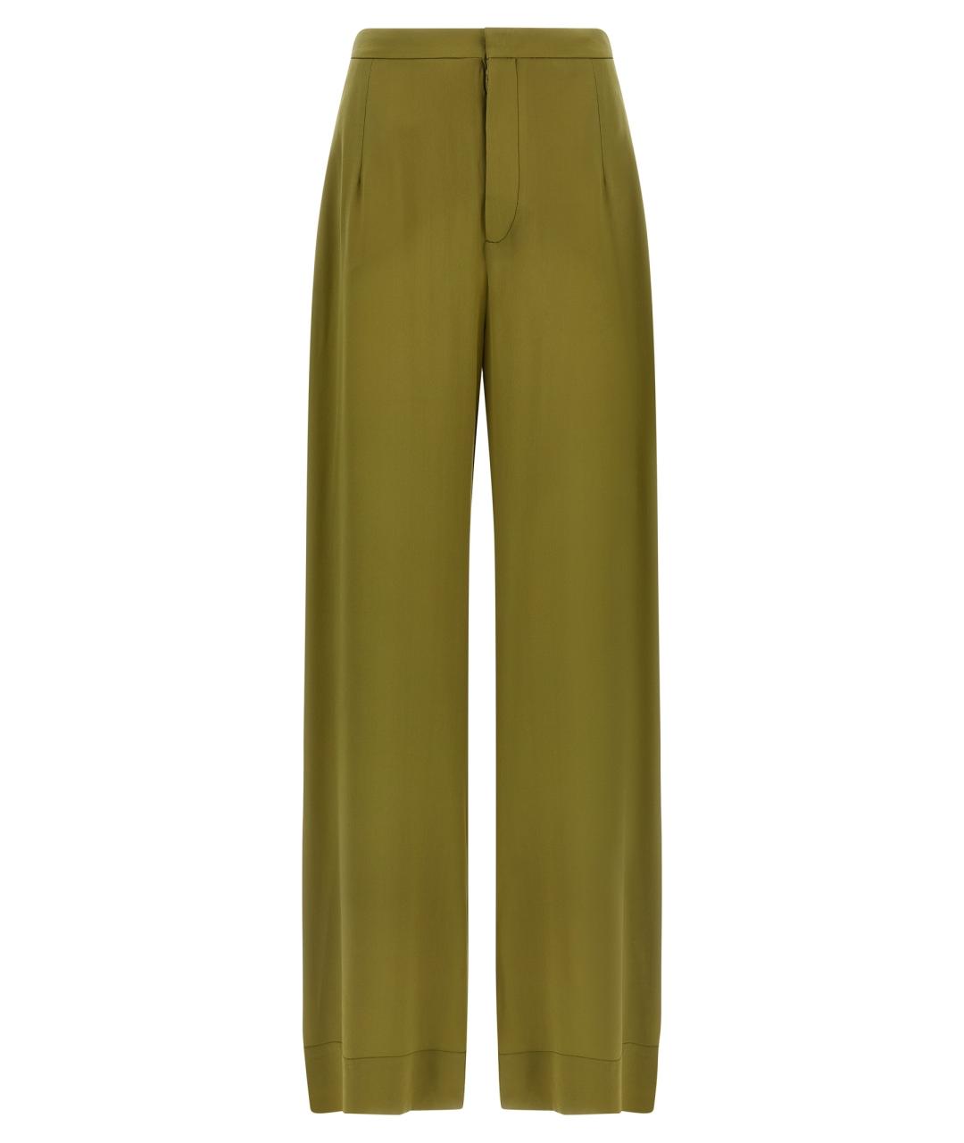 JEJIA Зеленые шелковые прямые брюки, фото 1