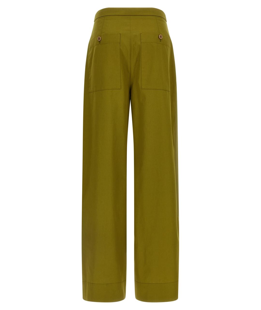 JEJIA Зеленые шелковые прямые брюки, фото 2