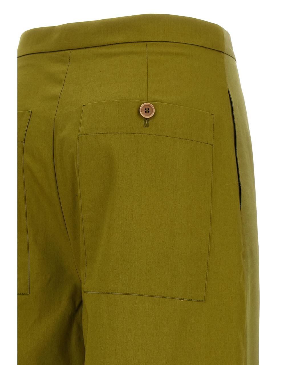 JEJIA Зеленые шелковые прямые брюки, фото 4