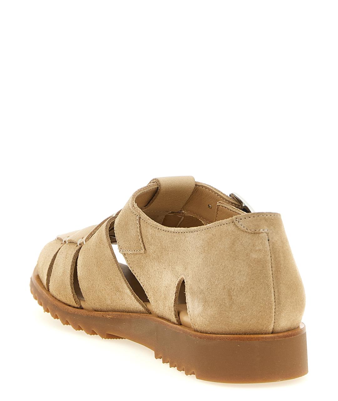 PARABOOT Бежевые замшевые сандалии, фото 3