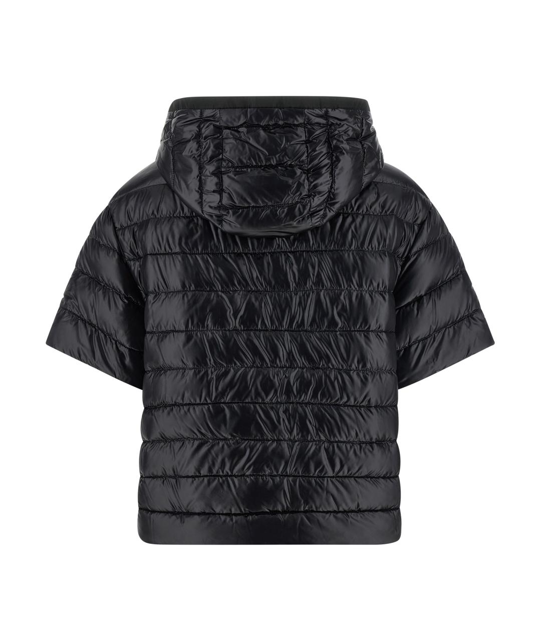 HERNO Черный полиамидовый пуховик, фото 3